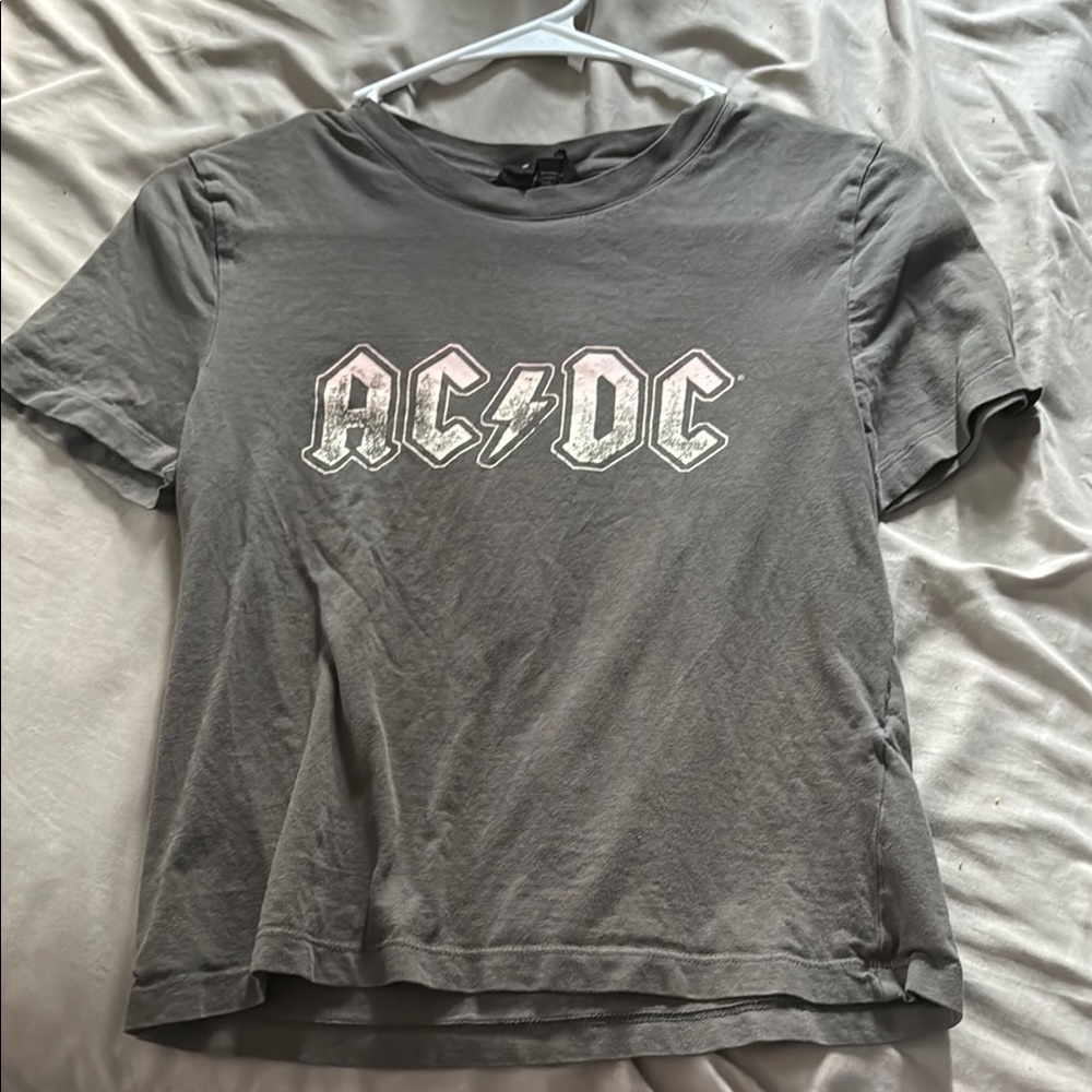 AC/DC Graphic Gray Short Sleeve T-Shirt